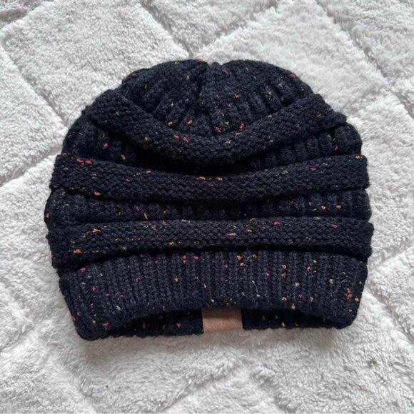 C.C. Boutique | Black Speckle Knit Beanie | One Size Adult - Picture 6 of 10